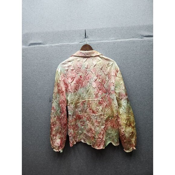 Milano XL Textured Leaf Pattern Blouse - Picture 5 of 5